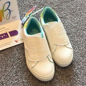 My Butterfly Rainbow White Sneaker sz 3